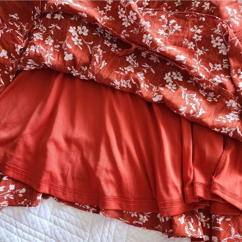 Entro Red Floral Mini Dress - Picture 12 of 13